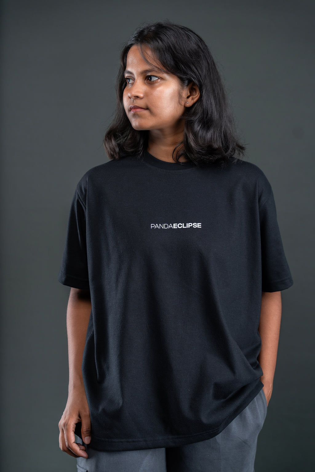 Oversized Plain T-shirt - Black (Unisex)