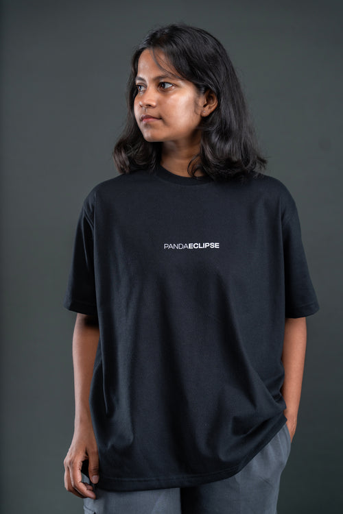 Oversized Plain T-shirt - Black (Unisex)
