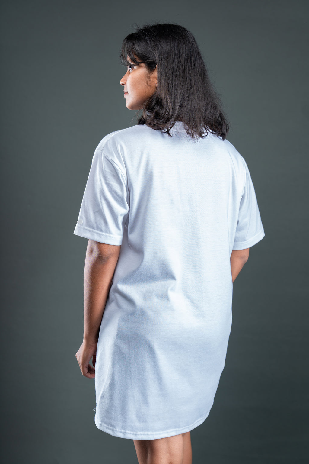 Oversized T-shirt Dress - White