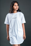 Oversized T-shirt Dress - White