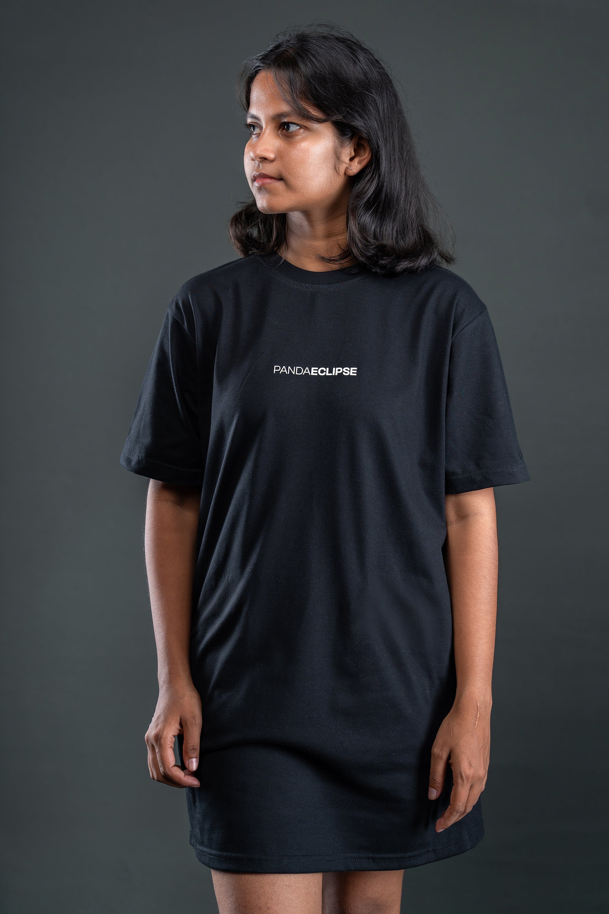 Oversized T-shirt Dress - Black