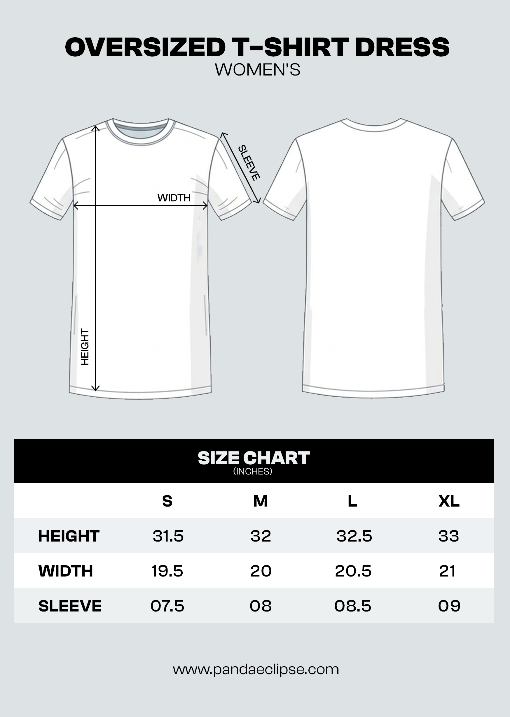 Oversized T-shirt Dress - Black